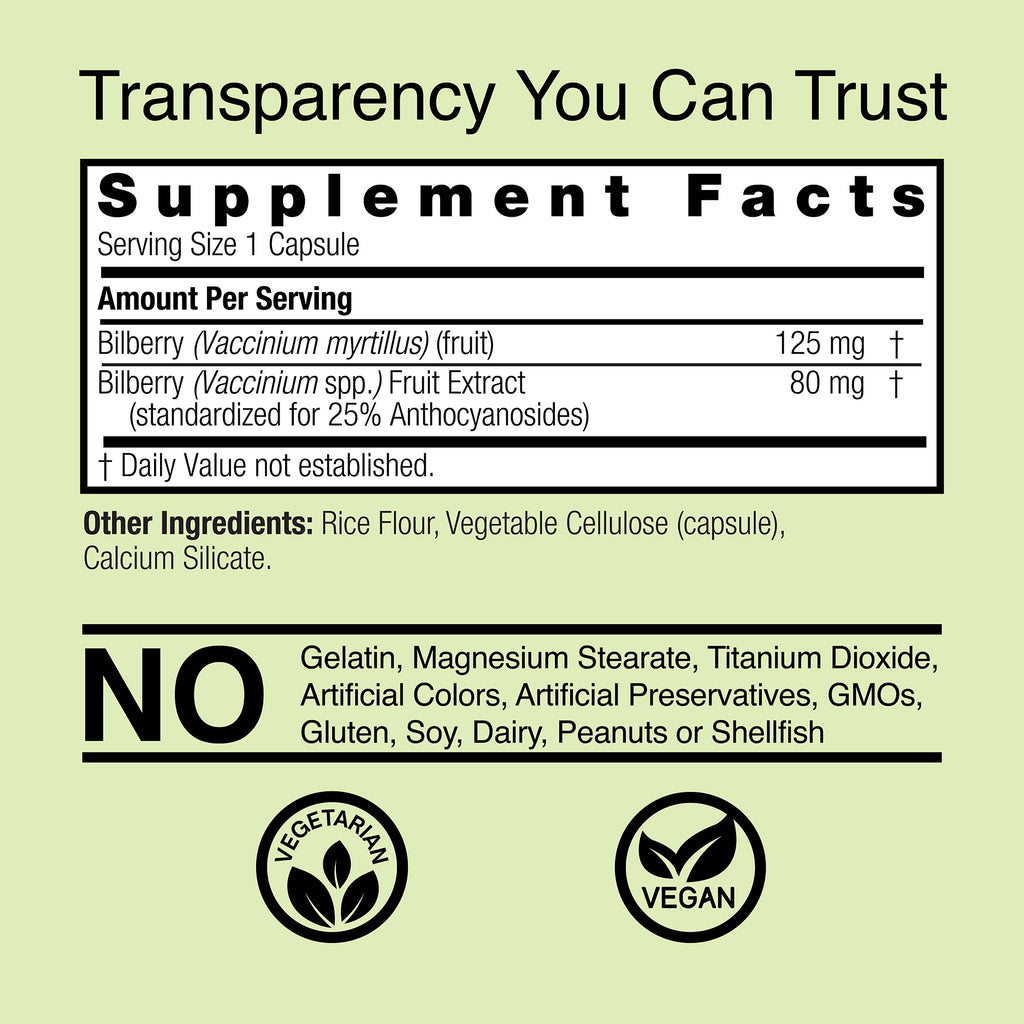 Bilberry - Veggie Capsules