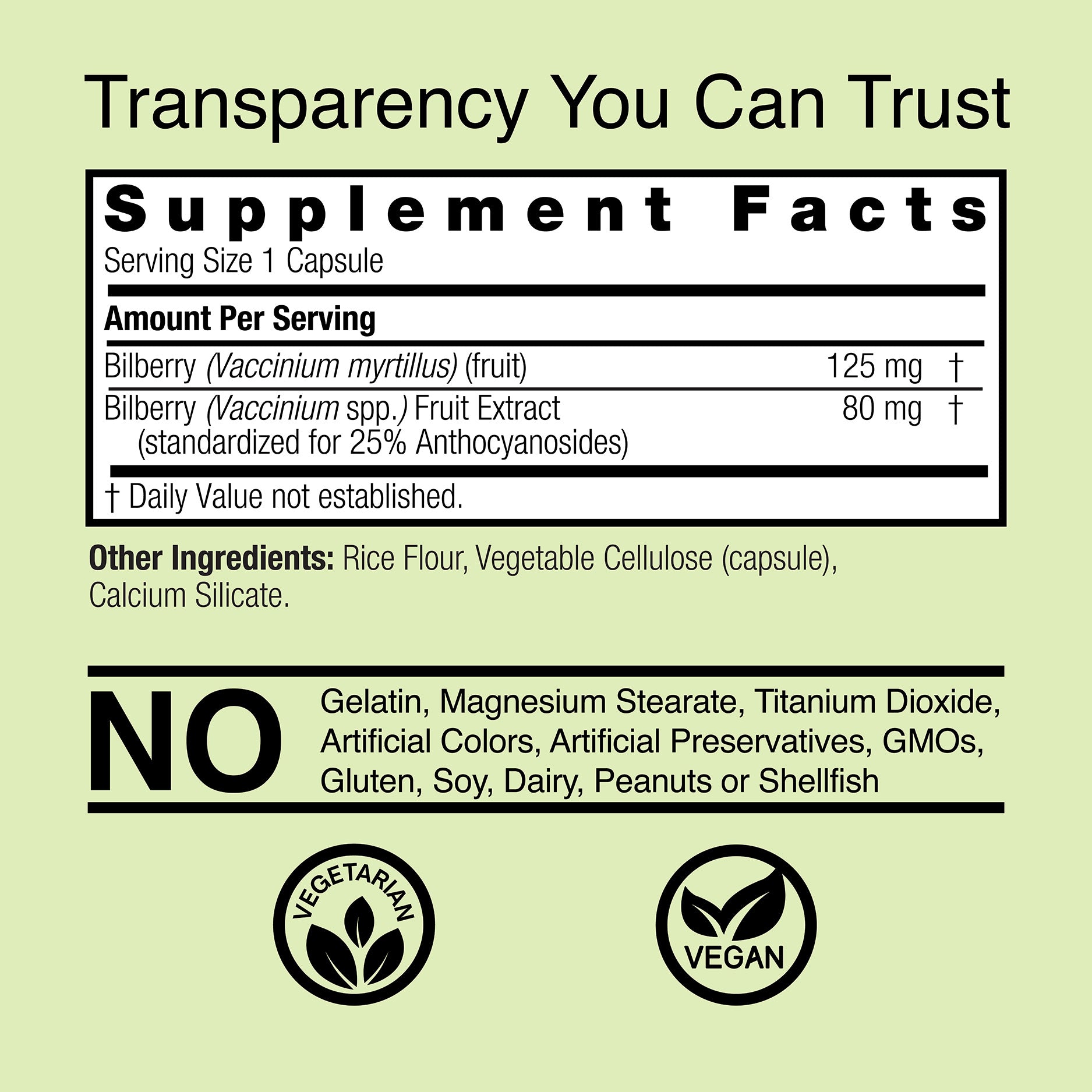 Bilberry - Veggie Capsules