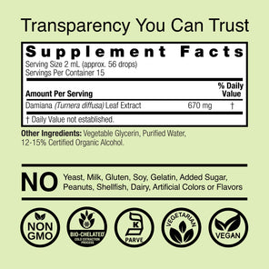 Damiana Extract - Low Alcohol Liquid