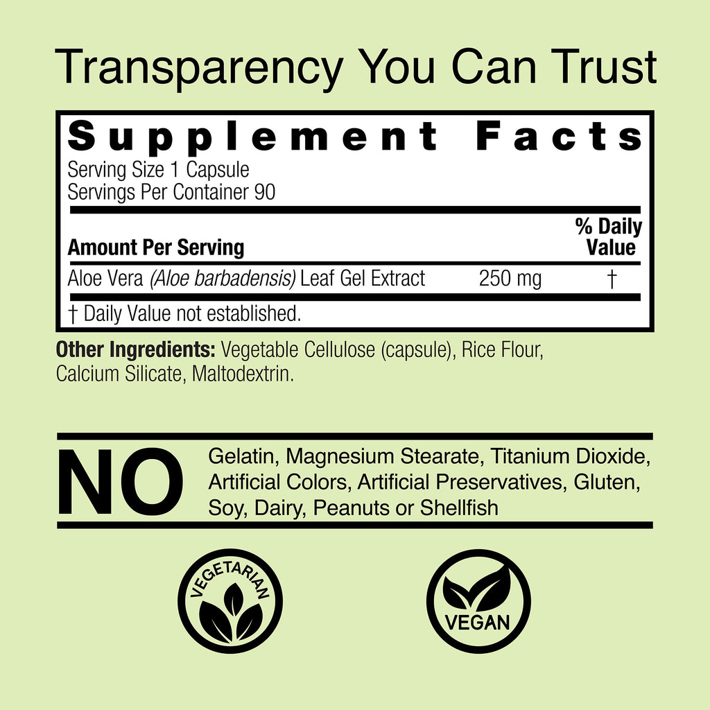 Aloe Vera Phytogel - Veggie Capsules