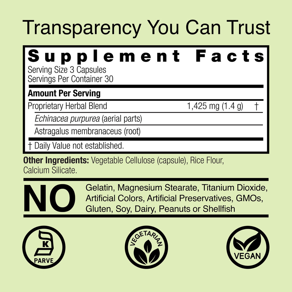 Echinacea & Astragalus - Veggie Capsules