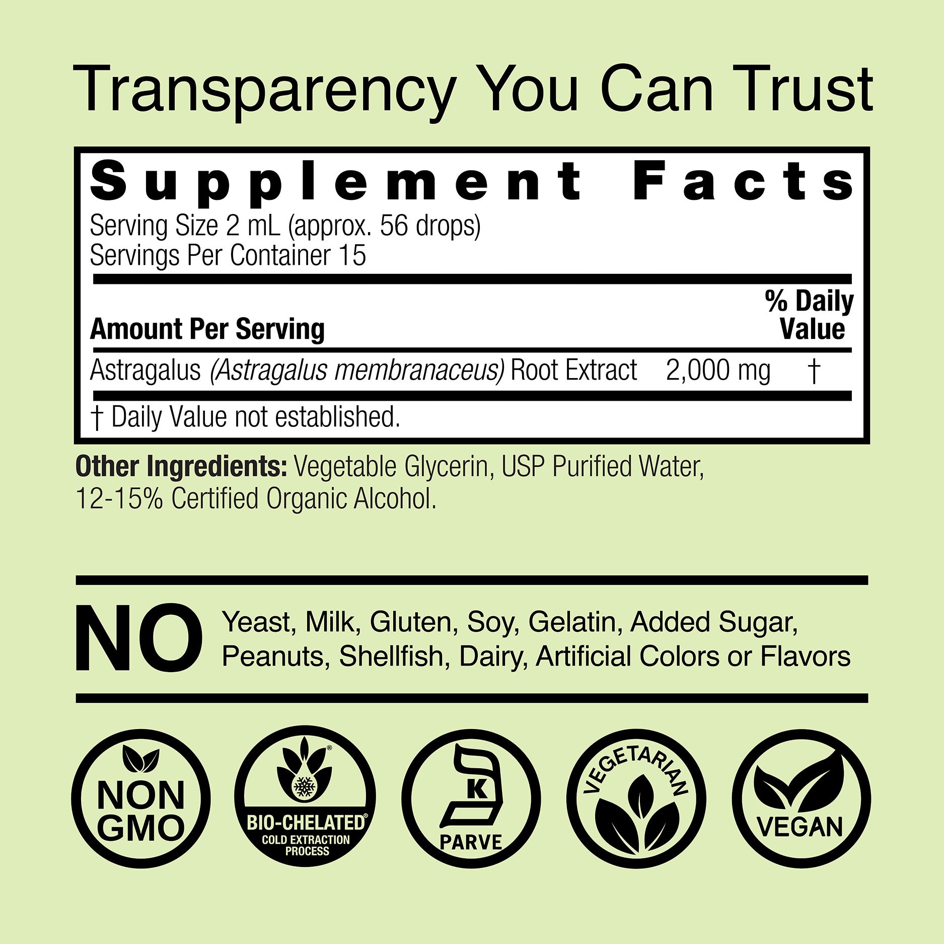 Astragalus Extract - Low Alcohol Liquid