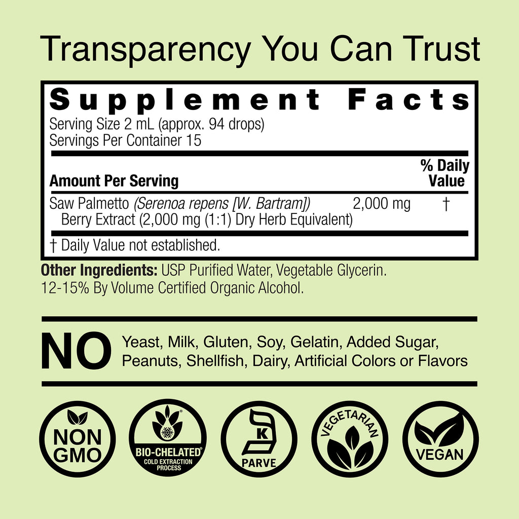 Saw Palmetto Extract - Low Alcohol Liquid