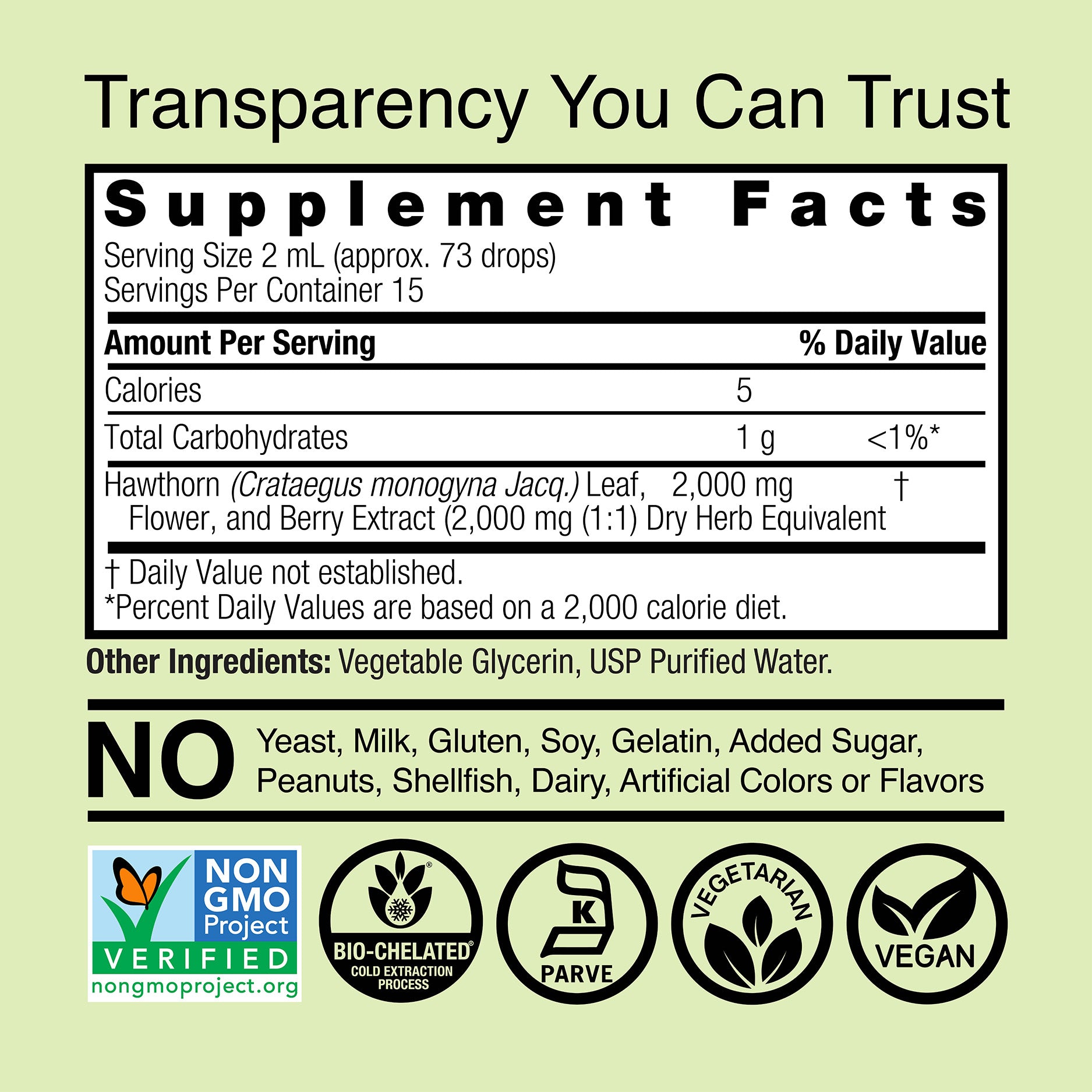 Hawthorn Extract - Alcohol Free Liquid