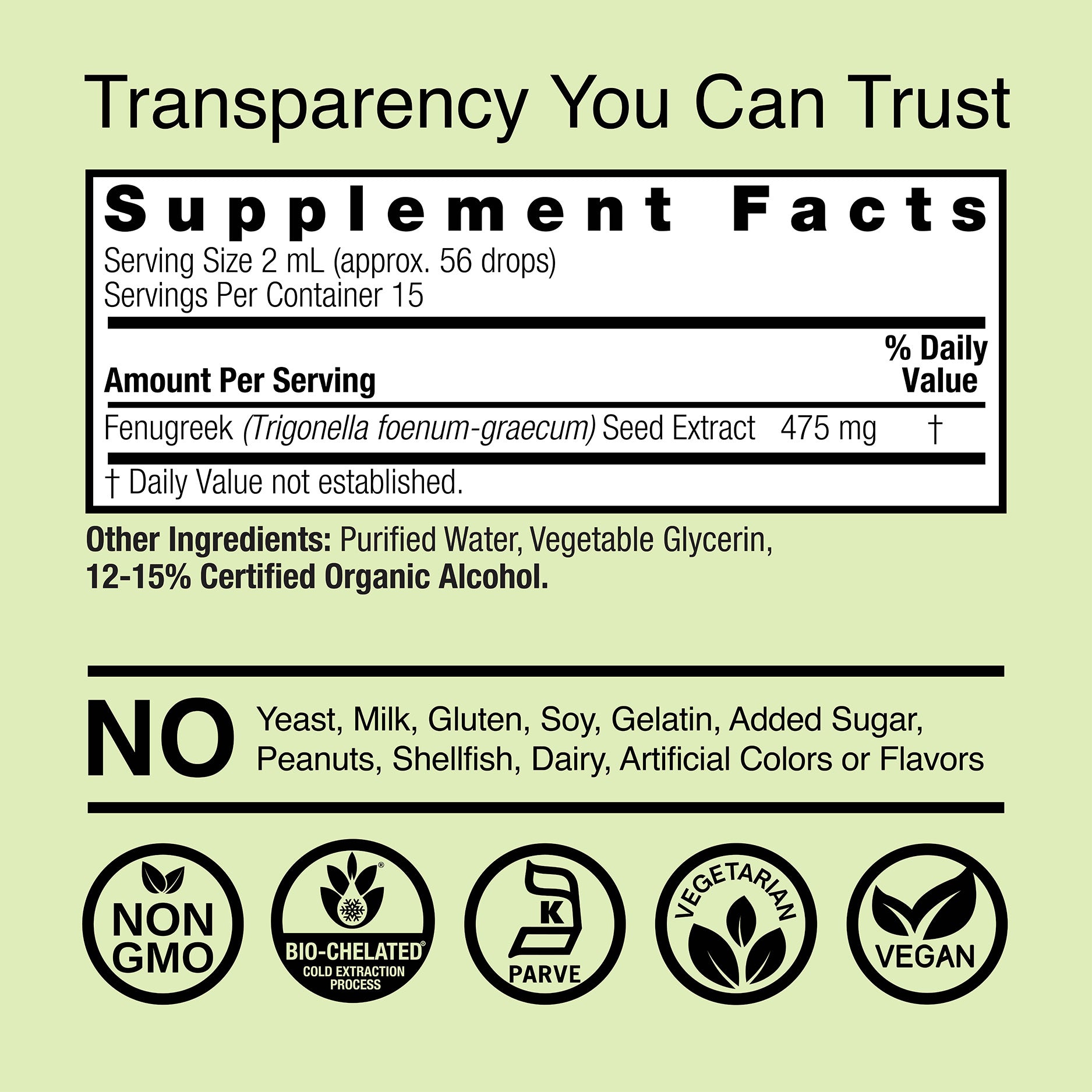 Fenugreek Extract - Low Alcohol Liquid