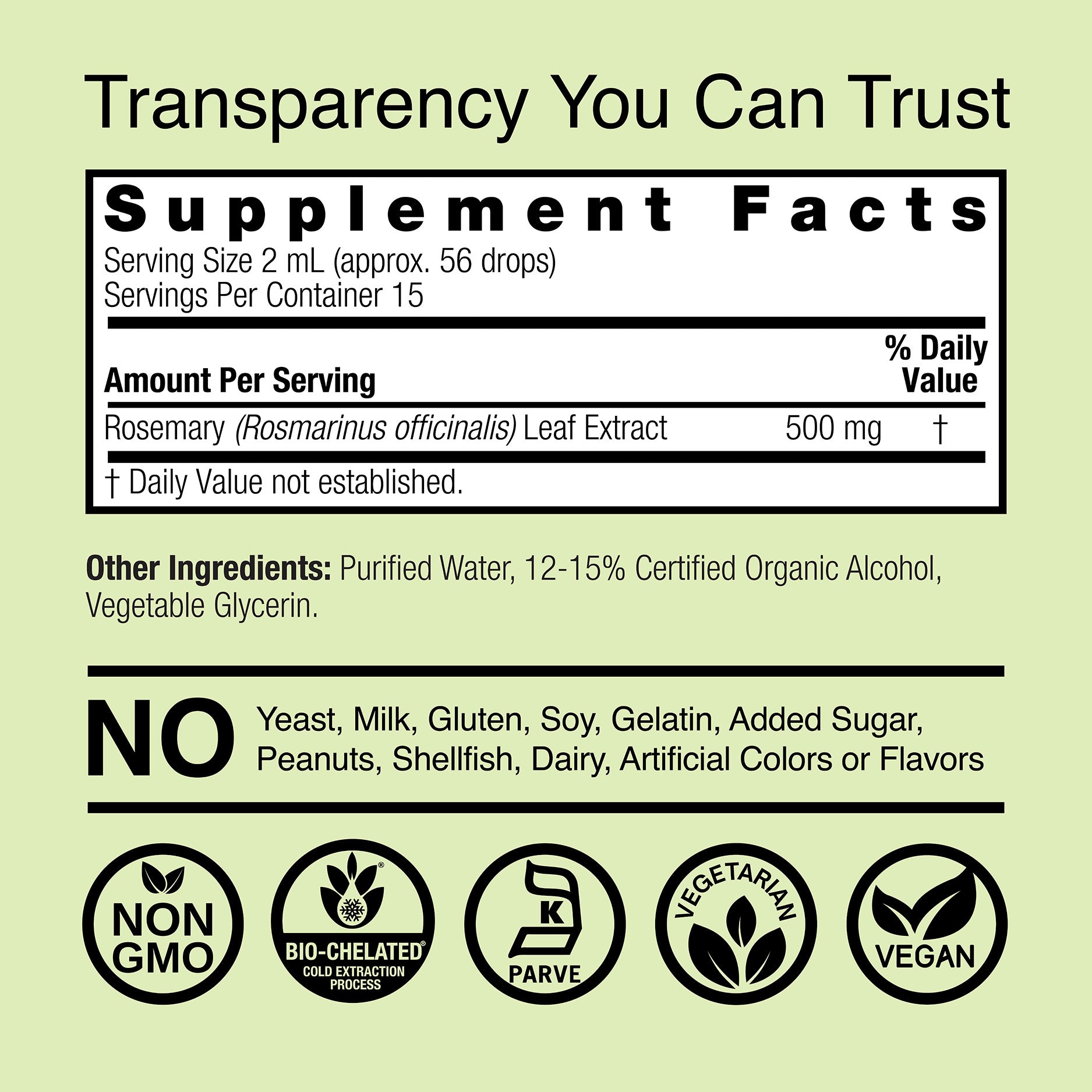 Rosemary Extract - Low Alcohol Liquid