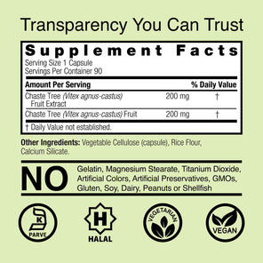 Chasteberry Vitex Agnus-Castus - Veggie Capsules