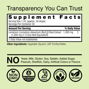 Lomatium Extract - Alcohol Free Liquid