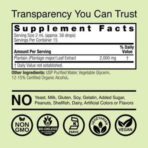 Plantain Extract - Low Alcohol Liquid