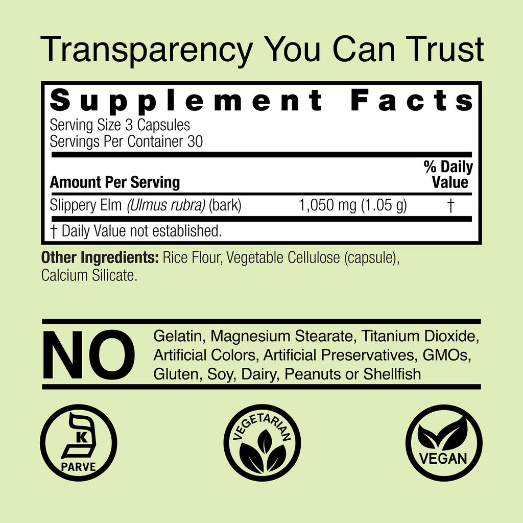 Slippery Elm - Veggie Capsules