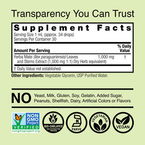 Yerba Mate Extract - Alcohol Free Liquid