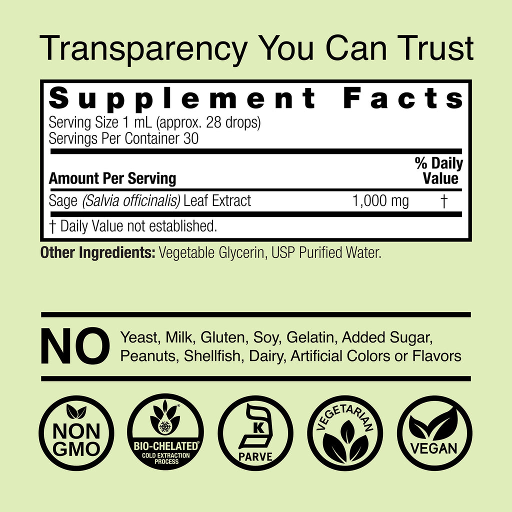 Sage Extract - Alcohol Free Liquid