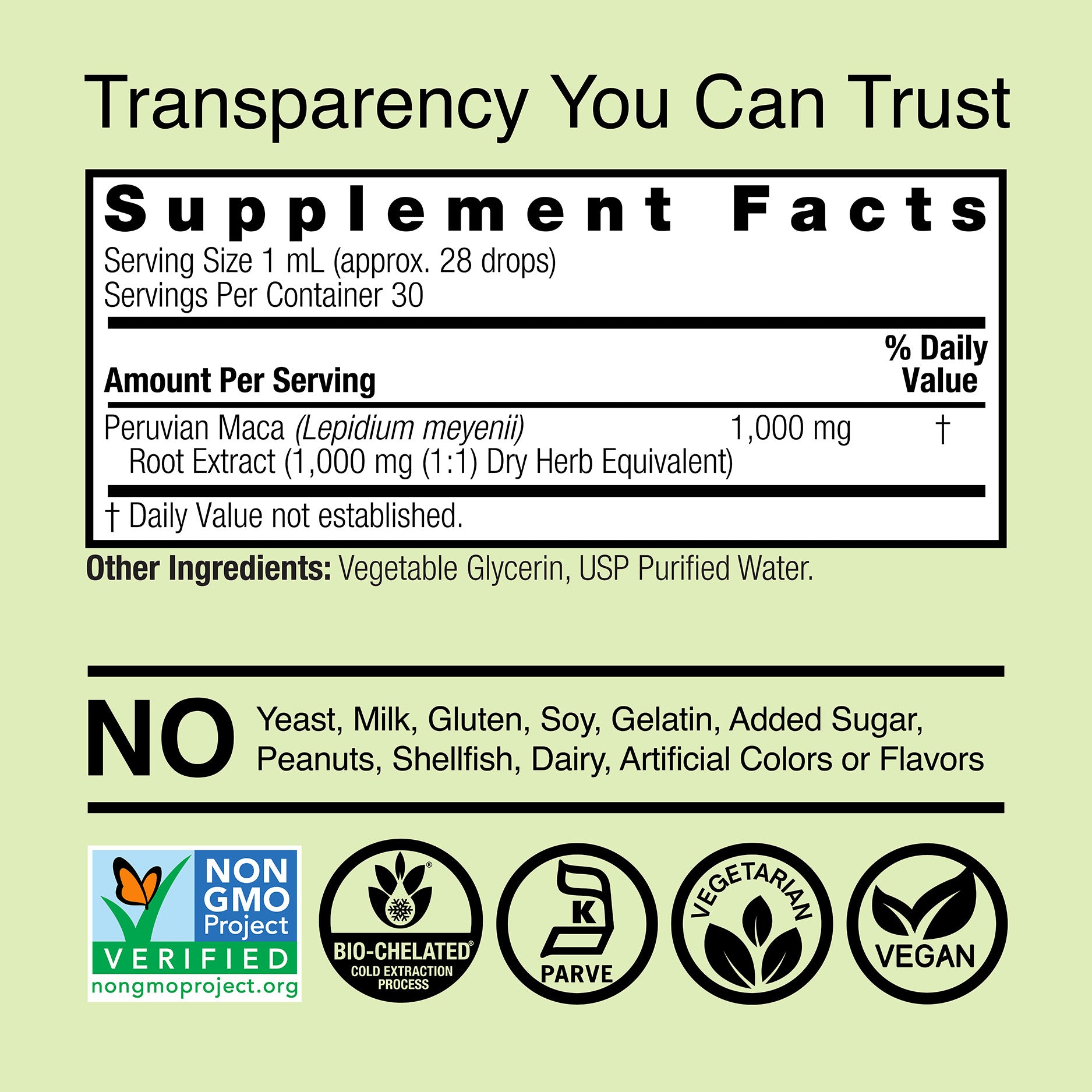 Maca Extract - Alcohol Free Liquid