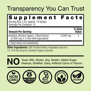 Burdock Extract - Low Alcohol Liquid