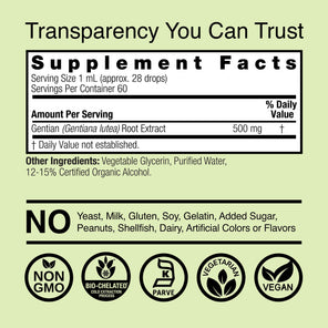 Gentian Root Extract - Low Alcohol Liquid