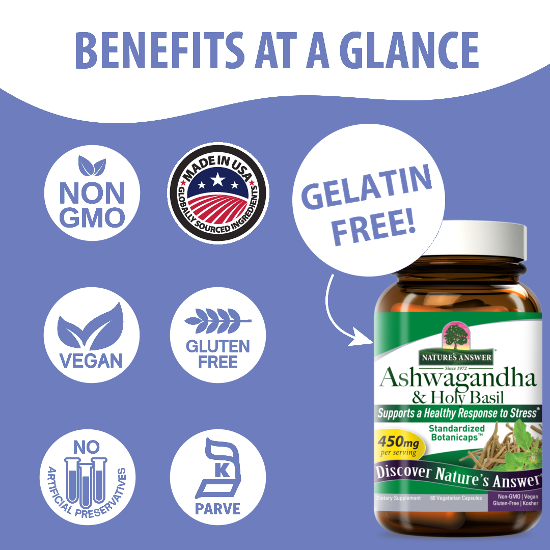 Ashwagandha & Holy Basil - Veggie Capsules