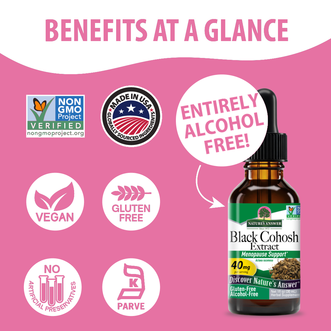 Black Cohosh Extract 40mg - Alcohol Free Liquid