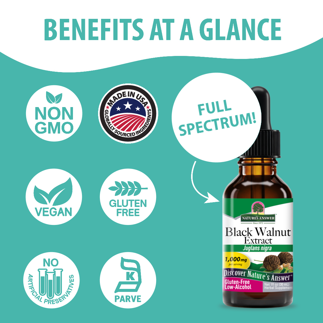 Black Walnut Extract - Low Alcohol Liquid