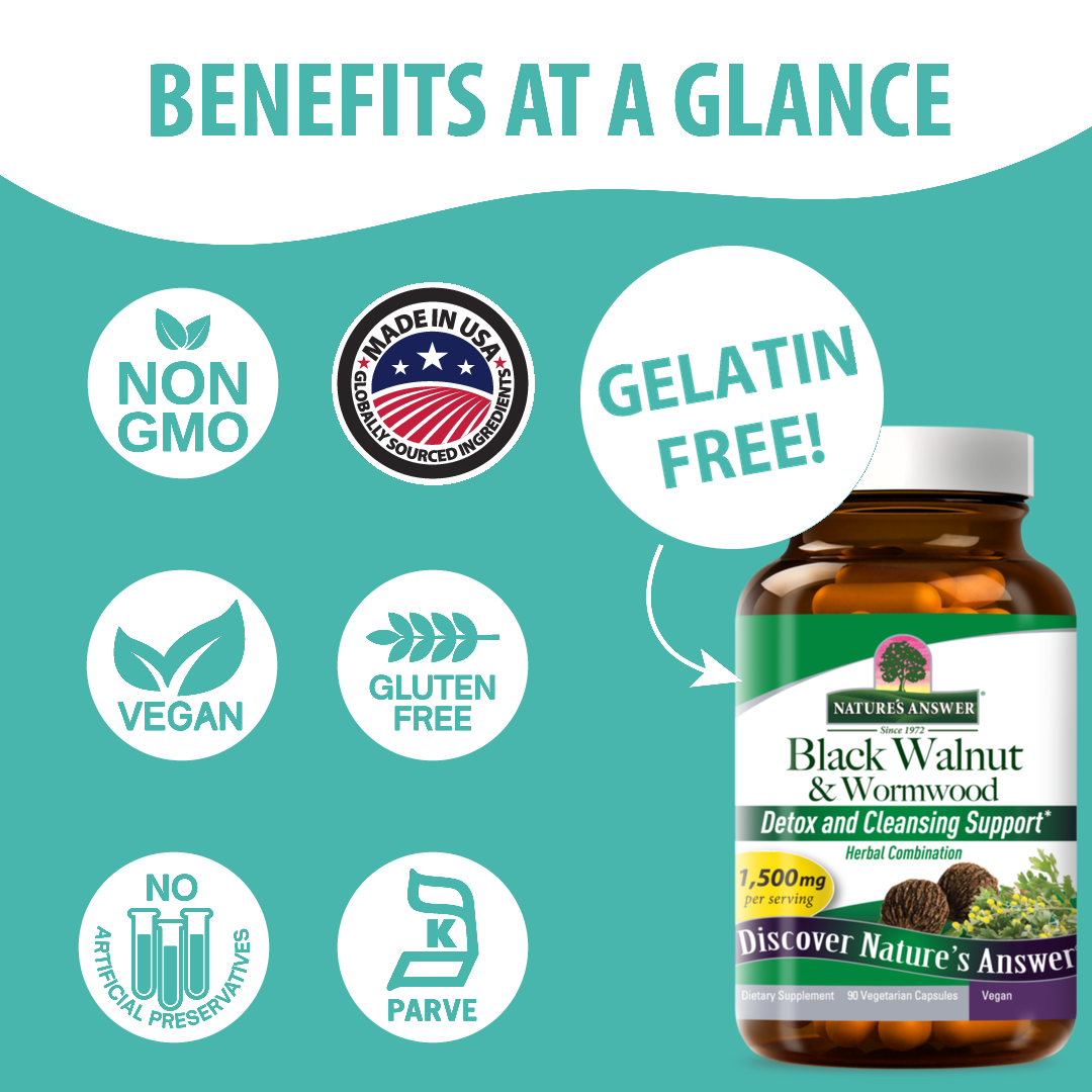 Black Walnut & Wormwood - Veggie Capsules