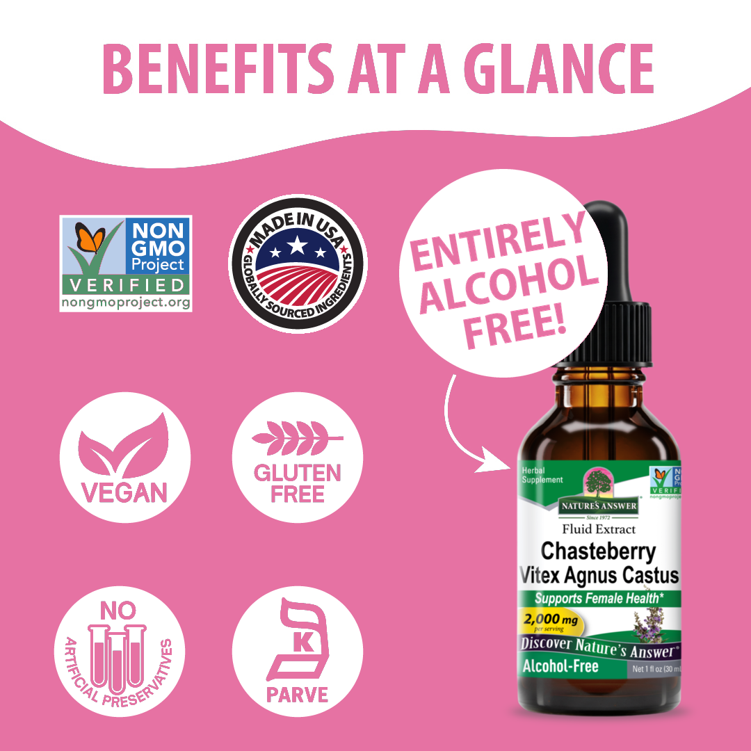 Chasteberry Vitex Agnus Castus - Alcohol Free Liquid
