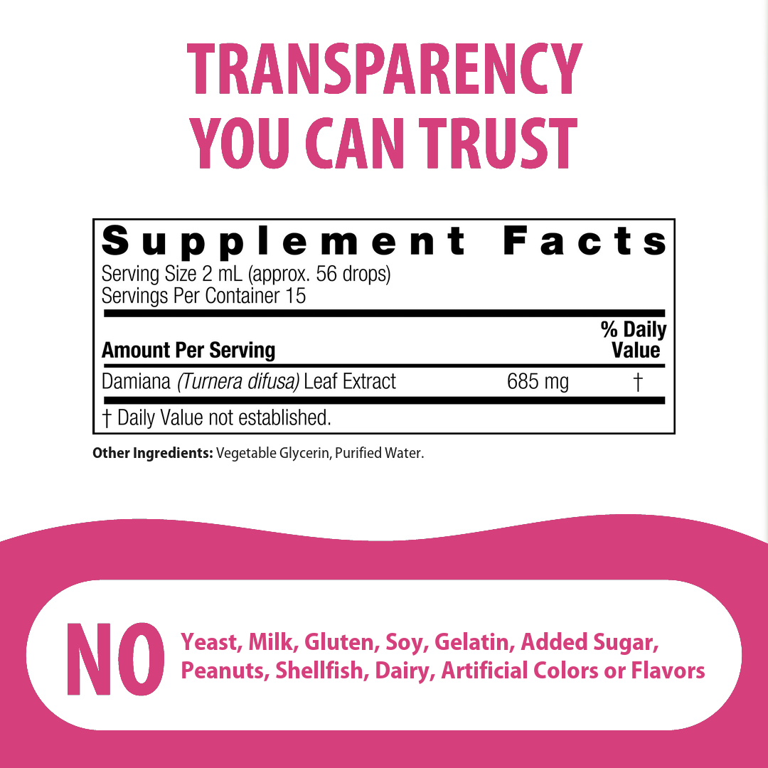Damiana Extract - Alcohol Free Liquid