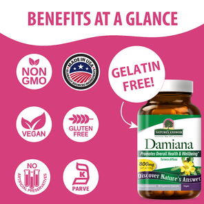 Damiana Leaves - Veggie Capsules
