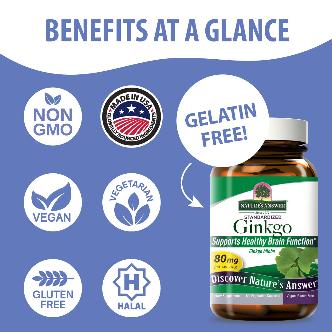 Ginkgo Leaf - Veggie Capsules