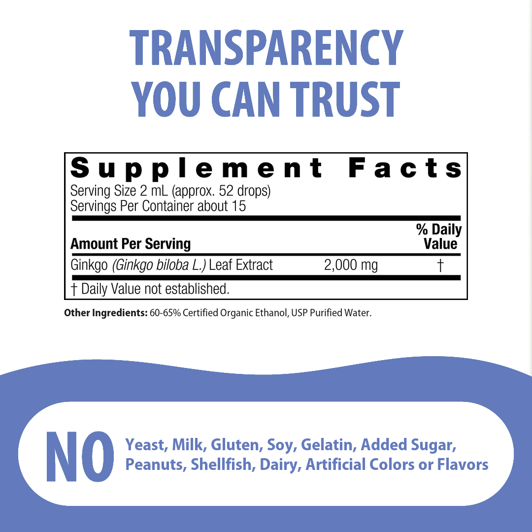 Ginkgo Extract - Low Alcohol Liquid