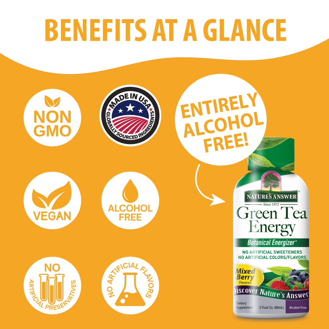 Green Tea Energy 12-Pack - Alcohol Free Liquid