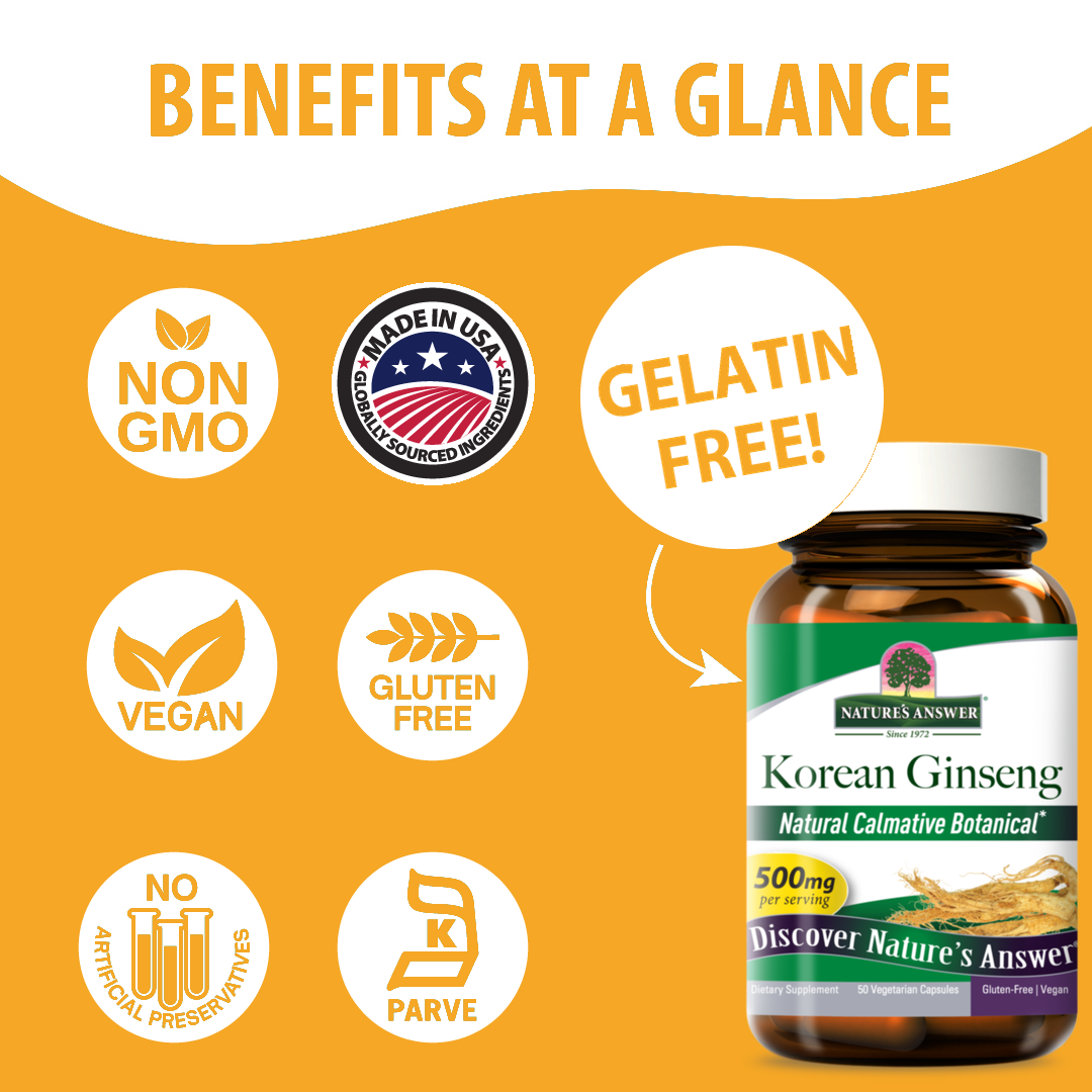 Korean Ginseng Root - Veggie Capsules