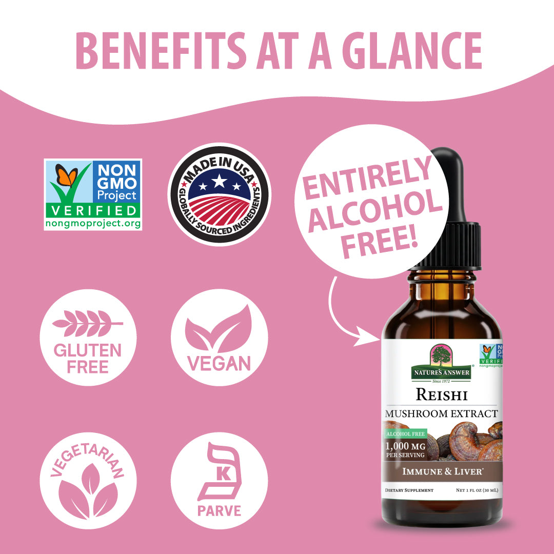 Reishi Mushroom Extract - Alcohol Free Liquid