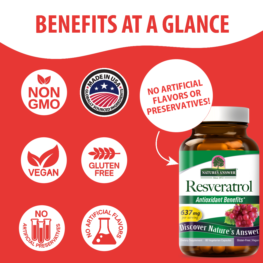 Resveratrol 250mg - Veggie Capsules