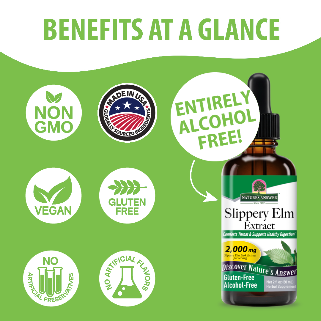 Slippery Elm Extract - Alcohol Free Liquid