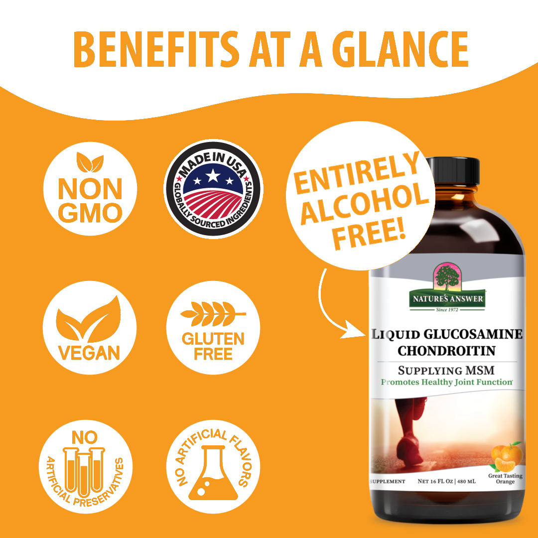 Glucosamine and Chondroitin - Alcohol Free Liquid