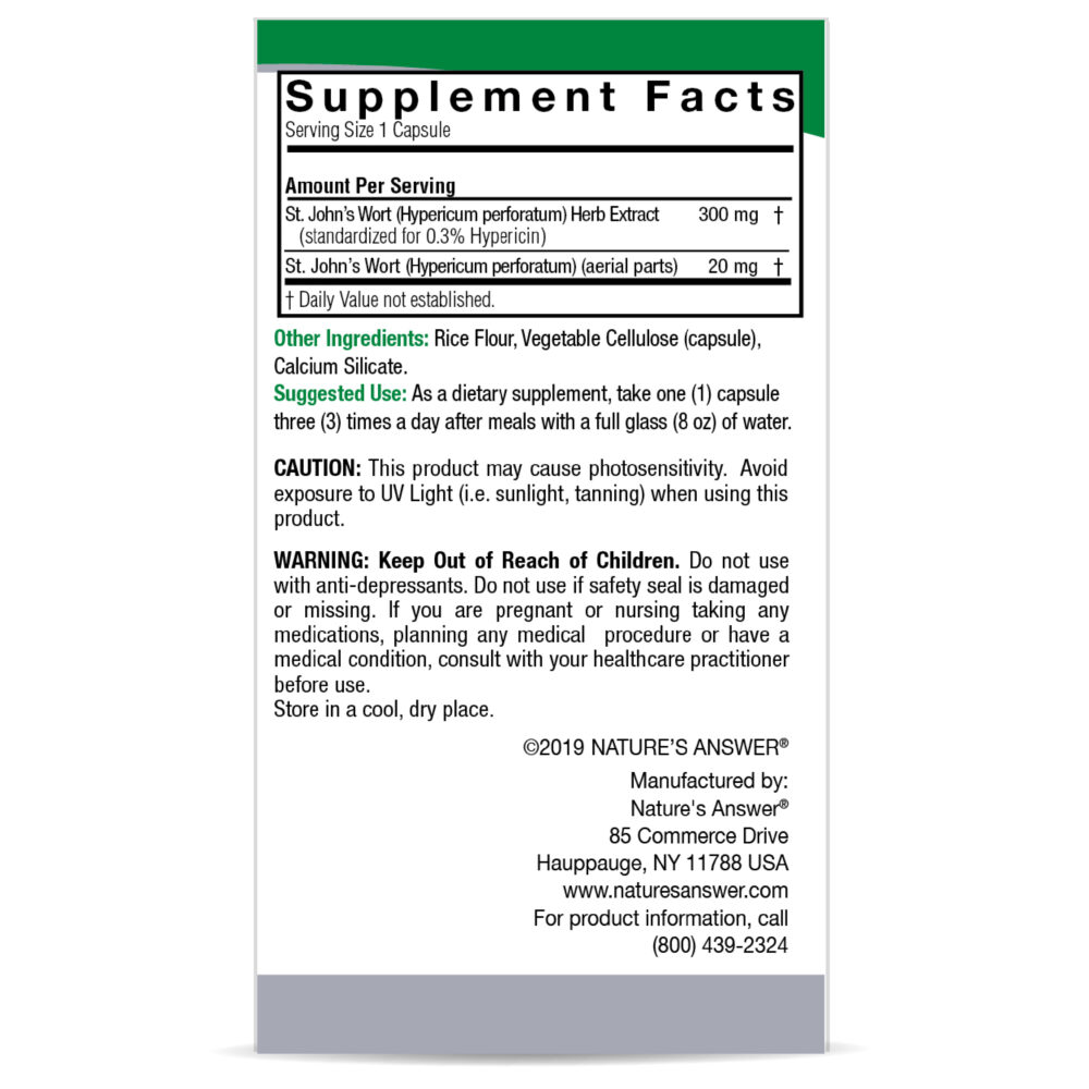 St. John's Wort Standardized 60 v-caps Box