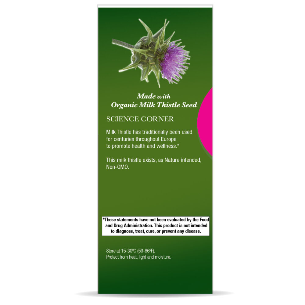 Certified Organic Milk Thistle 60 Capsules Box