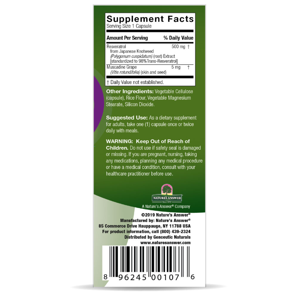 Wild & Pure Resveratrol 500mg Box