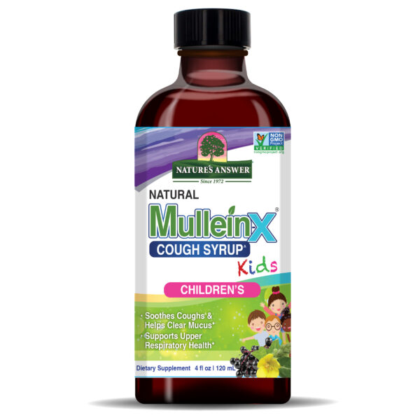 27256 REV0002 Mullein X Cough Syrup Kids 4 Oz Vector