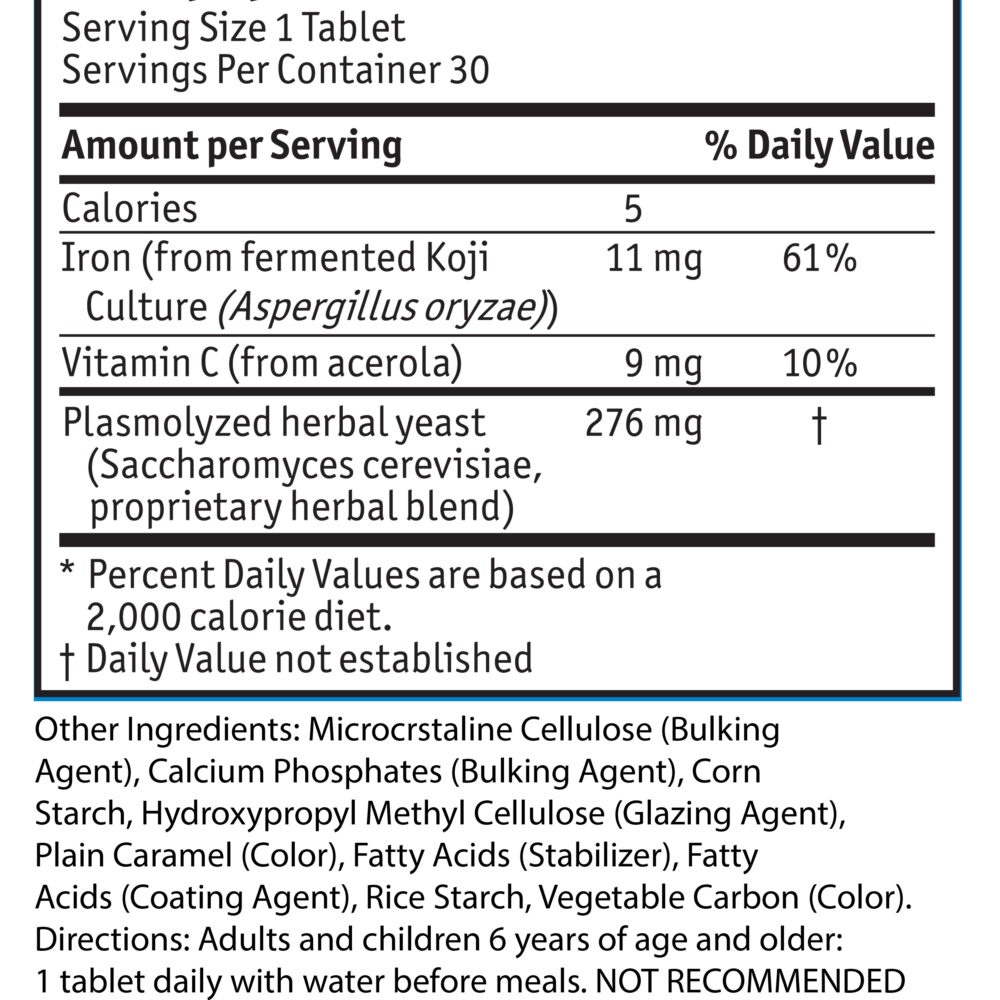 1314 Iron Tablets SFB