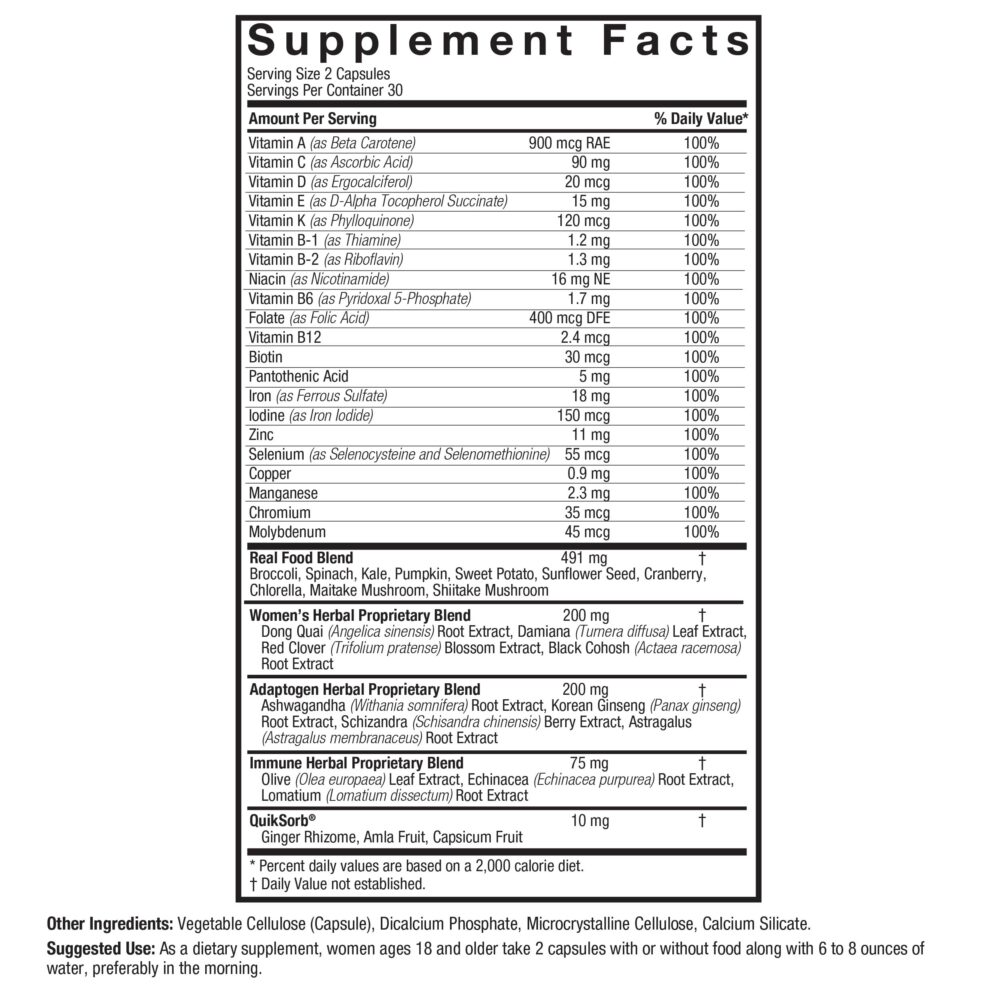 16581 REV0001 Women's Multivitamin SFB